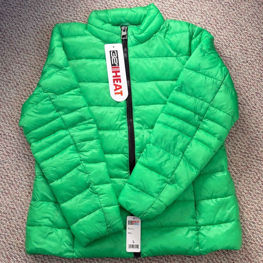 32 Degrees Bright Green Puffer Jacket